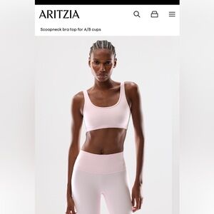 Aritzia Light Pink Sports Bra